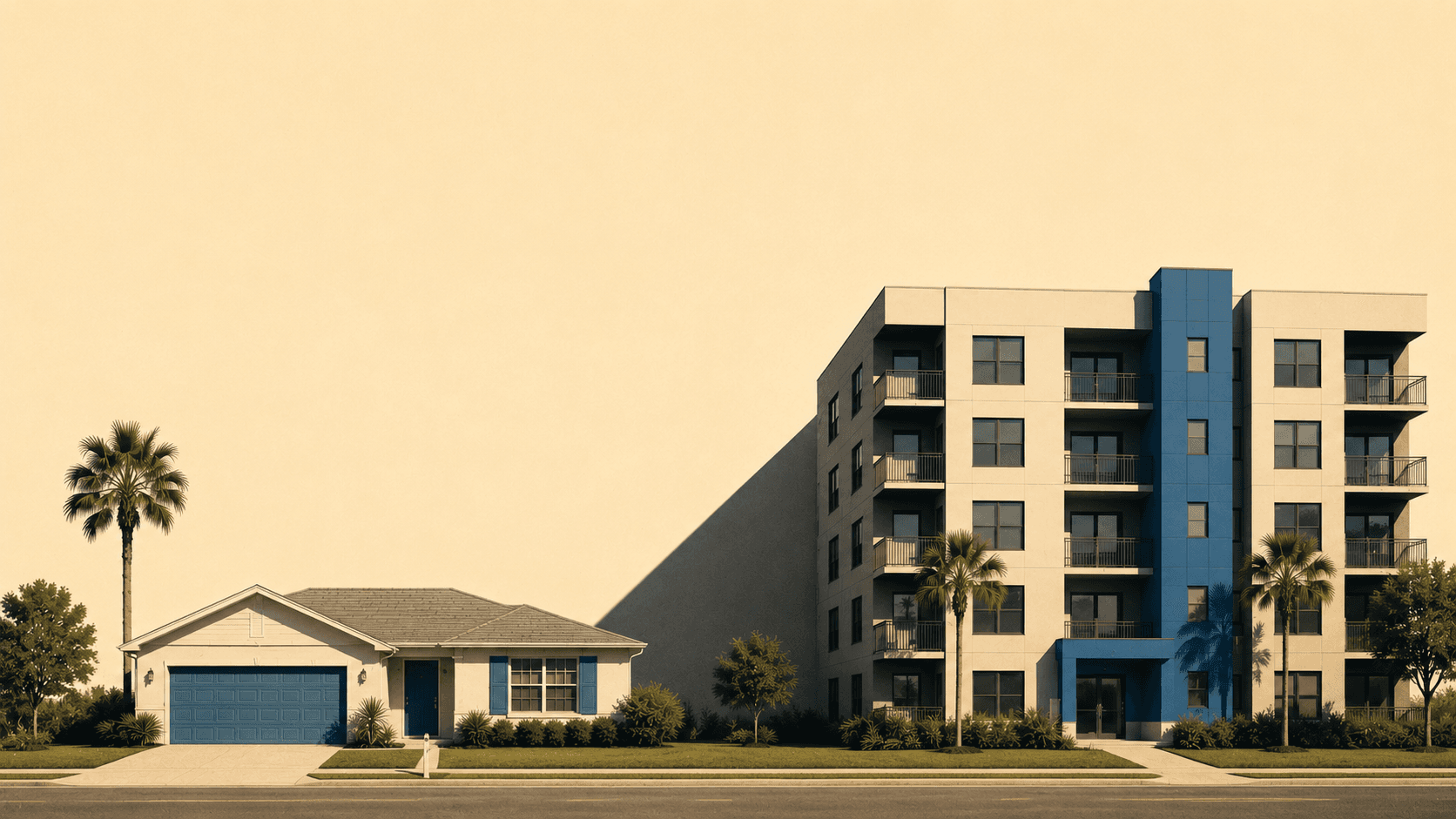 Apartment permits nearly caught single-family houses in metro Orlando in 2025, closing to a 960-unit gap